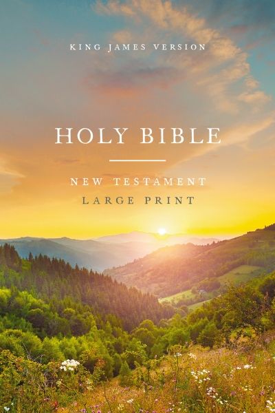 KJV Large Print Outreach New Testament Bible, Scenic, Comfort Print