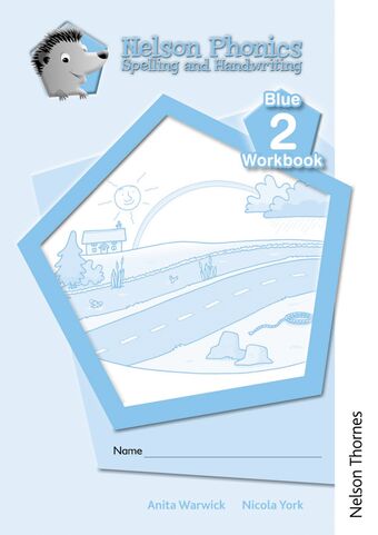 Nelson Phonics Spelling & Handwriting Blue Workbooks 2 Pack of 10 book cover