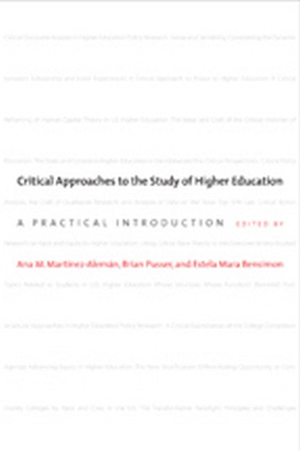 Critical Approaches to the Study of Higher Education cover