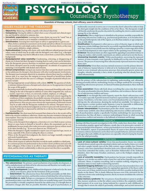 Psychology: Counseling & Psychotherapy cover