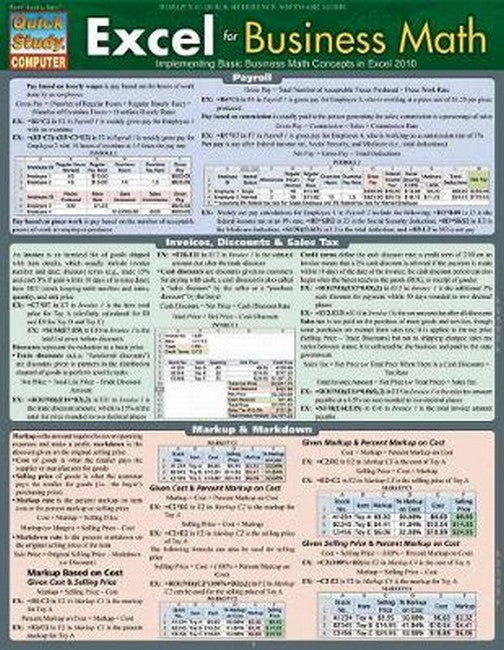 Excel For Business Math cover