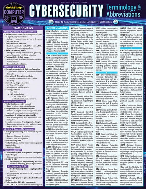 Cybersecurity Terminology & Abbreviations- CompTIA Security+ Certification cover
