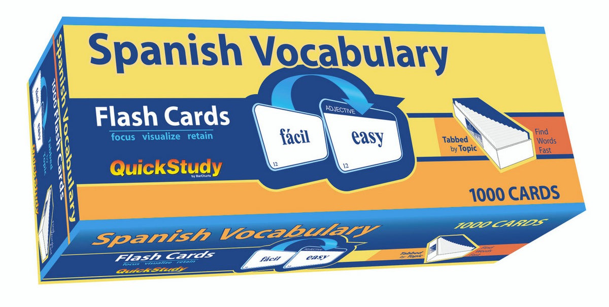 Spanish Vocabulary 1000 Flash Cards cover