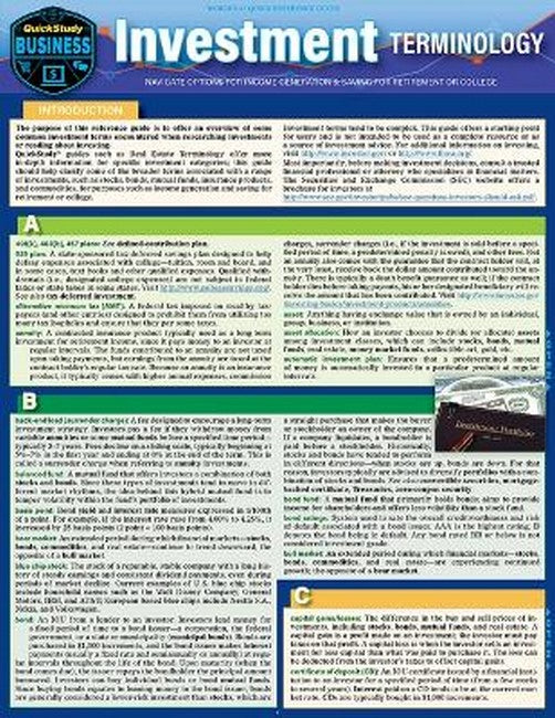 Investment Terminology cover
