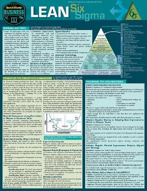 Lean Six SIGMA - Quickstudy cover