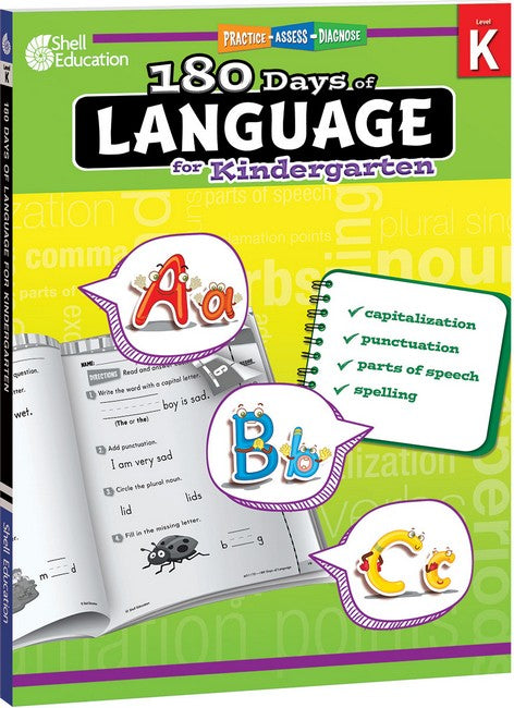 180 Days: Language for Kindergarten cover