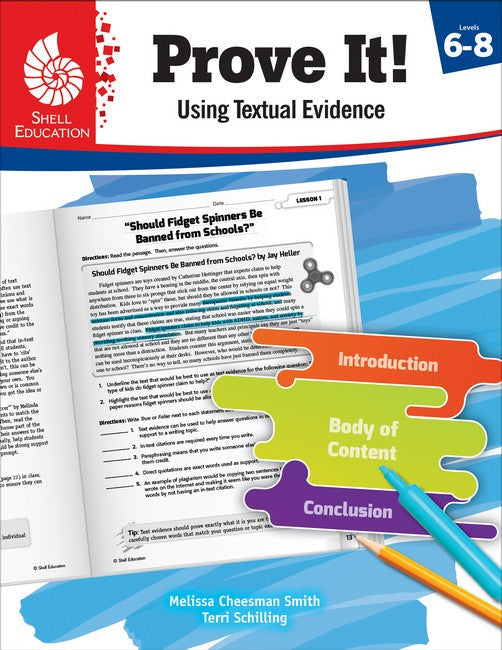 Prove It! Using Textual Evidence, Levels 6-8 cover