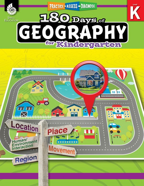 180 Days: Geography for Kindergarten cover