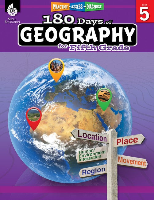 180 Days: Geography for Fifth Grade cover