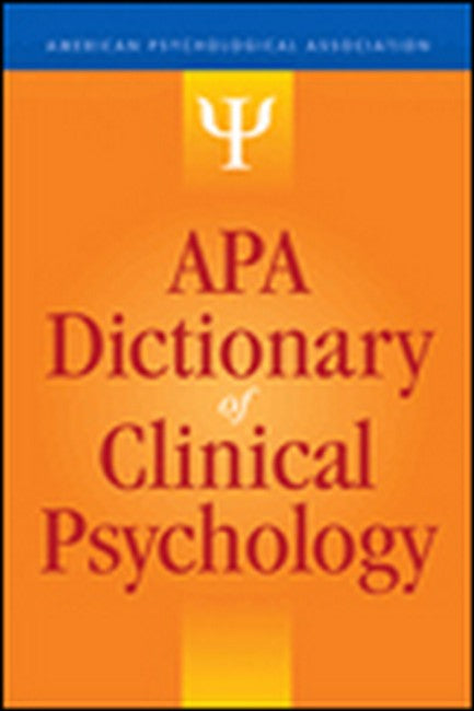 APA Dictionary of Clinical Psychology cover
