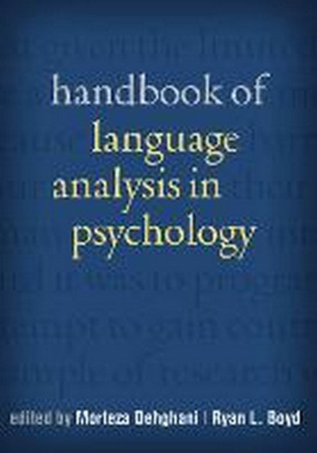 Handbook of Language Analysis in Psychology cover