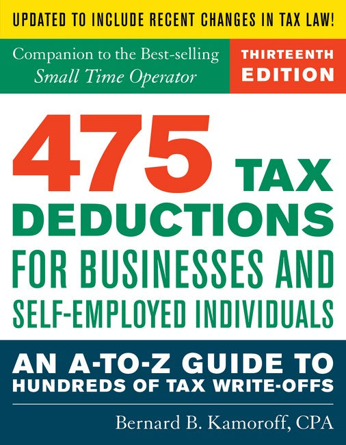 475 Tax Deductions for Businesses and Self-Employed Individuals cover