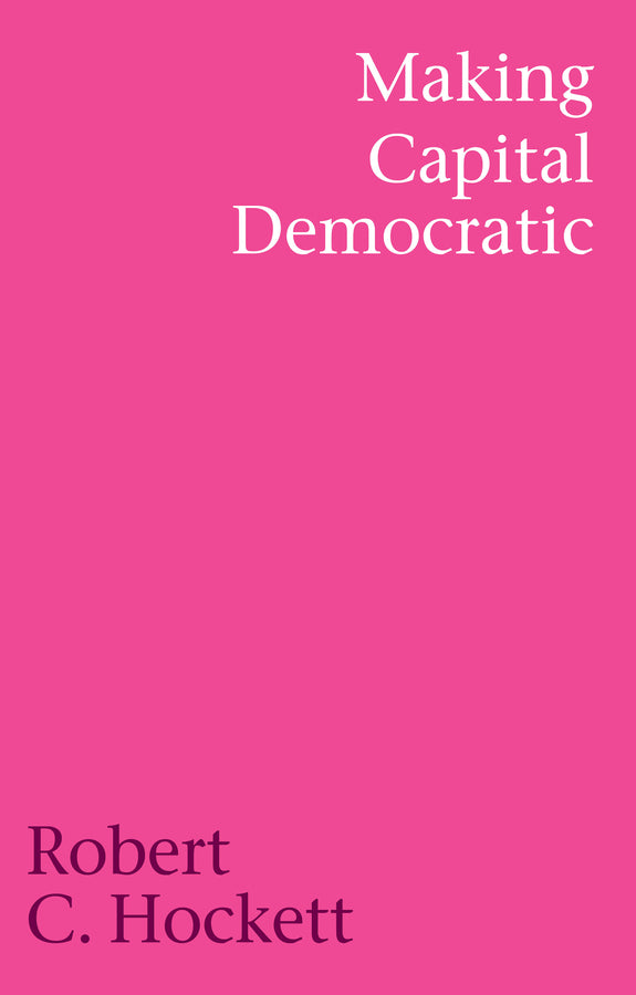 Making Capital Democratic: A Reconstruction of State, Credit, and Finance cover