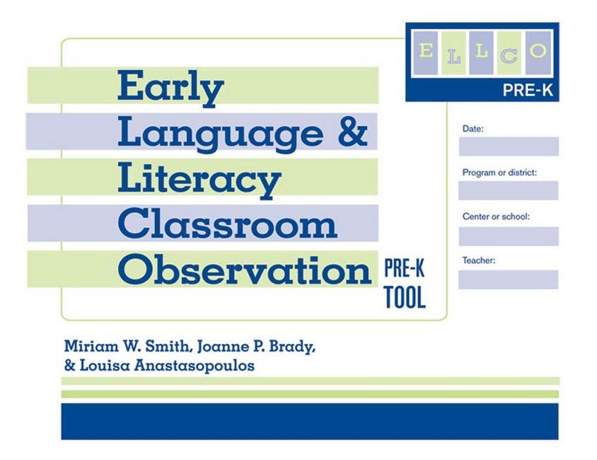 Early Language and Literacy Classroom Observation cover