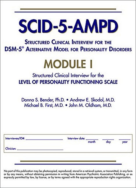 Structured Clinical Interview for the DSM-5 (R) Alternative Model for Personality Disorders (SCID-5-AMPD) Module I cover