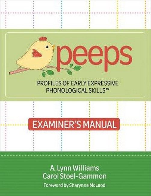 Profiles of Early Expressive Phonological Skills (PEEPS (TM)) Examiner's Manual cover