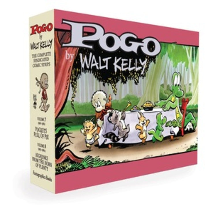 Pogo The Complete Syndicated Comic Strips Box Set: Vols. 7 & 8: Pockets Full of Pie & Hijinks from the Horn of Plenty (Walt Kelly's Pogo) cover