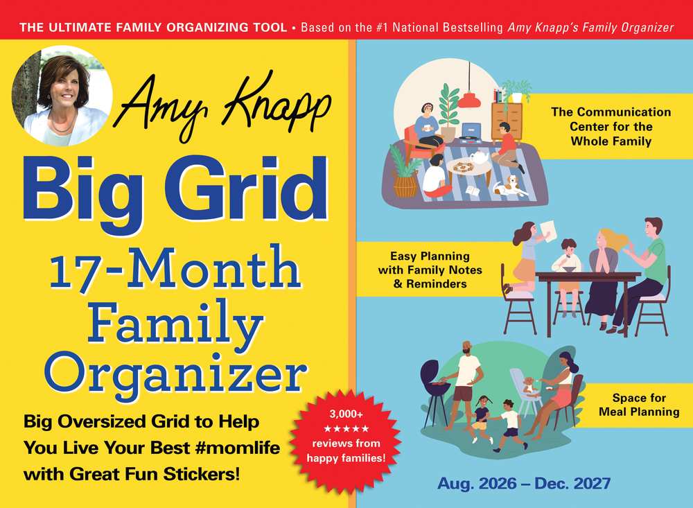 2027 Amy Knapp's Big Grid Family Organizer Wall Calendar book cover