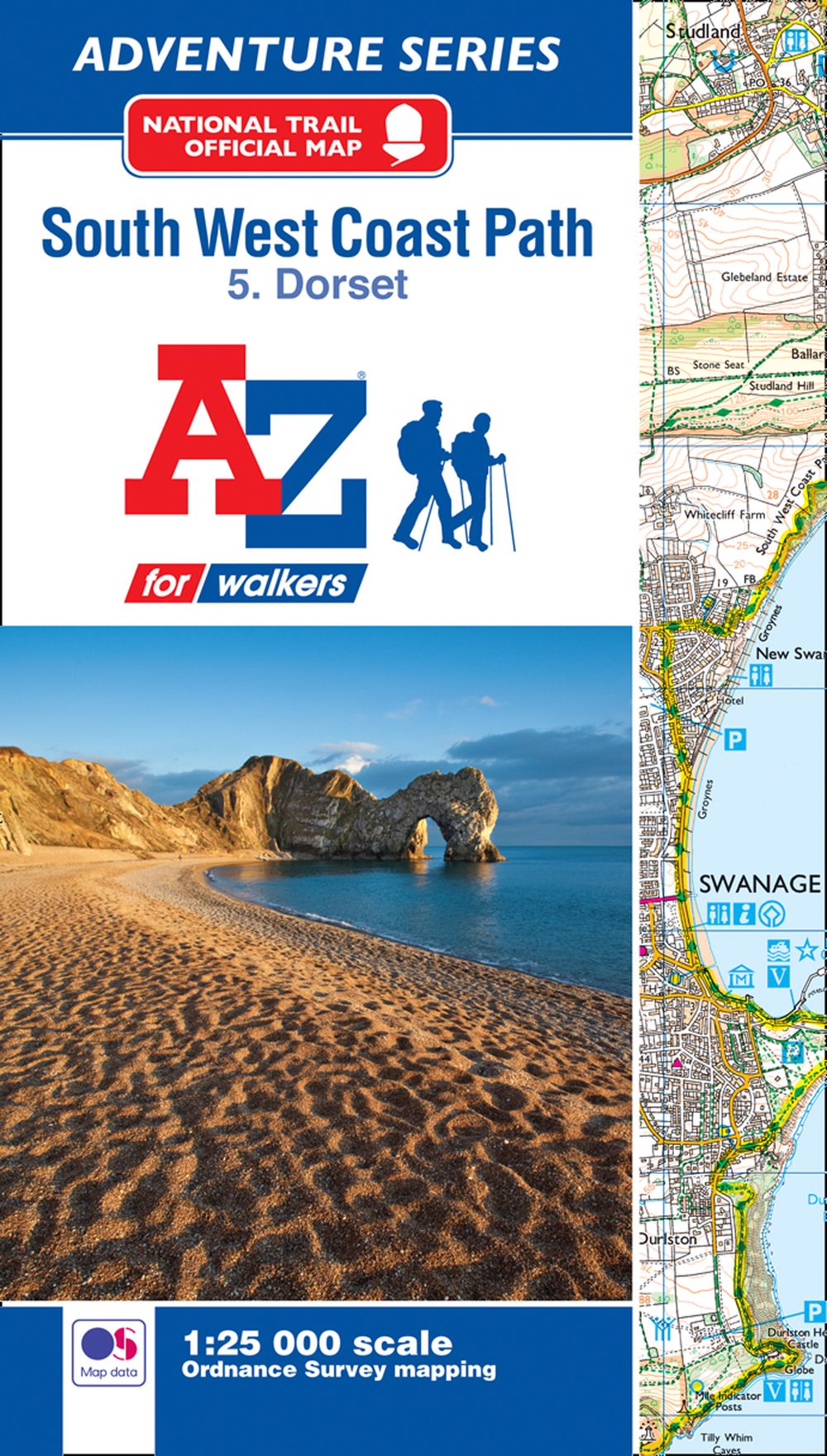 A-Z Adventure Series - South West Coast Path Dorset National Trail Official Map Dorset: With Ordnance Survey Mapping [New Third Edition]