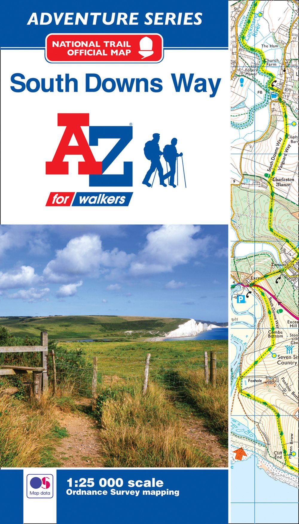 A-Z Adventure Series - South Downs Way National Trail Official Map: With Ordnance Survey Mapping [New Fourth Edition]