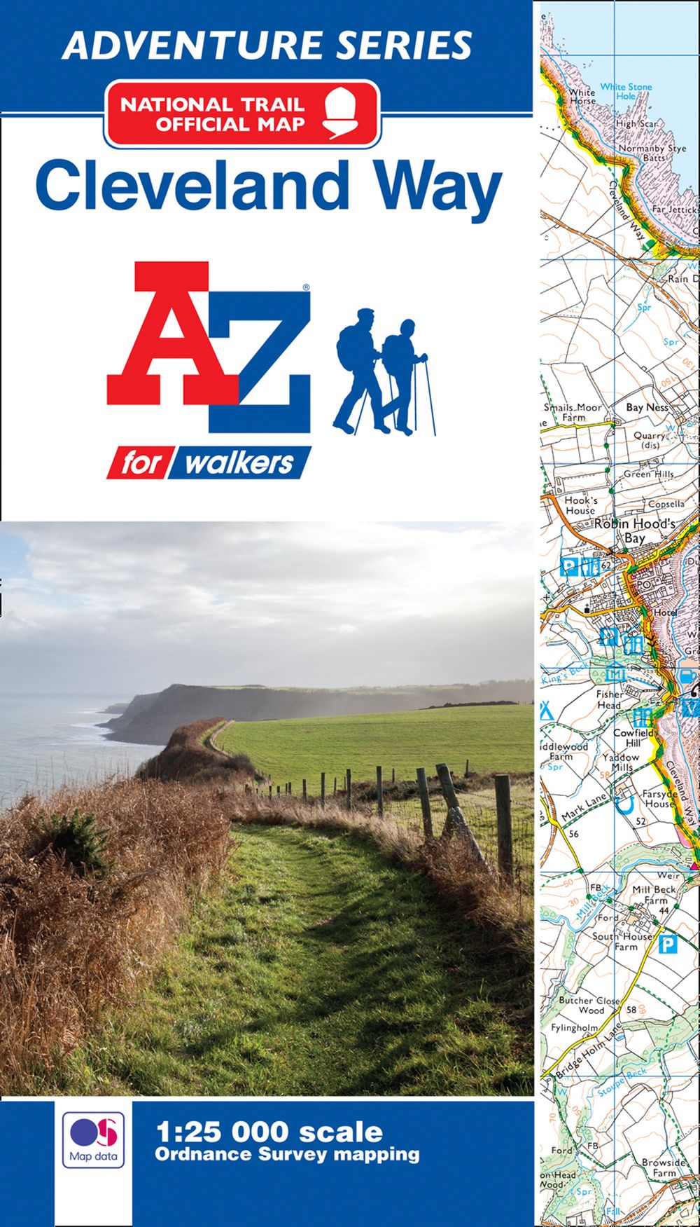 A-Z Adventure Series - Cleveland Way National Trail Official Map: With Ordnance Survey Mapping