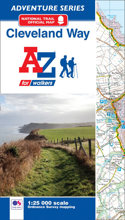 A-Z Adventure Series - Cleveland Way National Trail Official Map: With Ordnance Survey Mapping