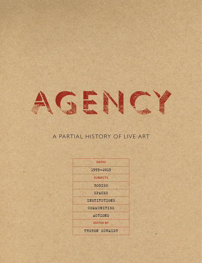 Agency: A Partial History of Live Art cover