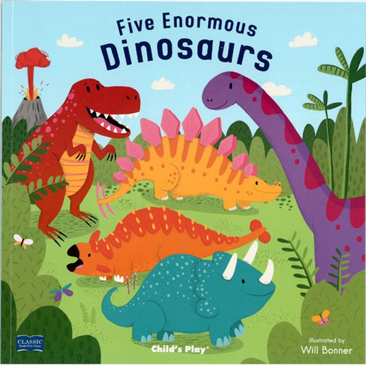 Five Enormous Dinosaurs: Classic Book with Holes - Board Book