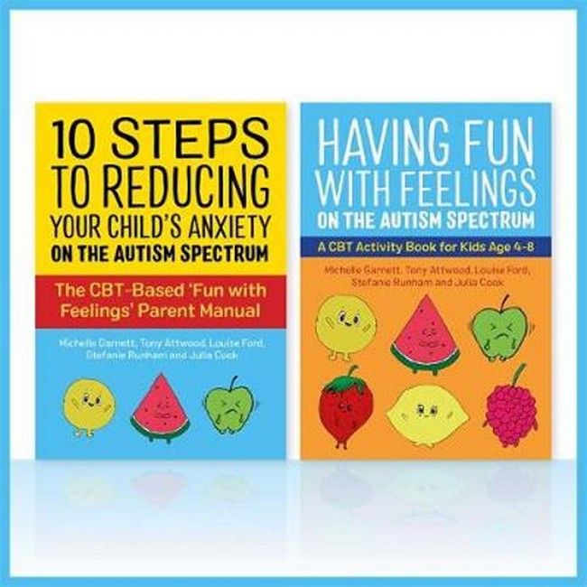 Fun with Feelings on the Autism Spectrum (Parent Manual and Child CBT Activity Book Two Book set) cover