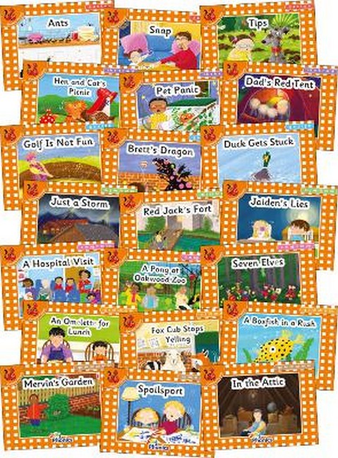 Jolly Phonics Orange Level Readers Complete Set: In Precursive Letters (British English Edition)