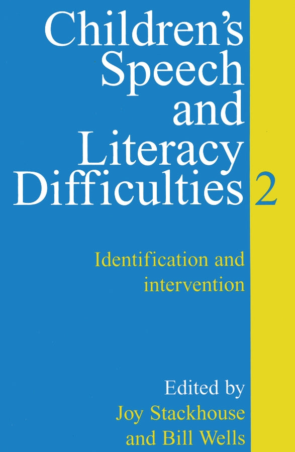 Children's Speech and Literacy Difficulties: Identification and Intervention cover