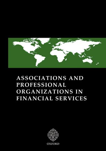 Associations and Professional Organisations in Financial Services book cover