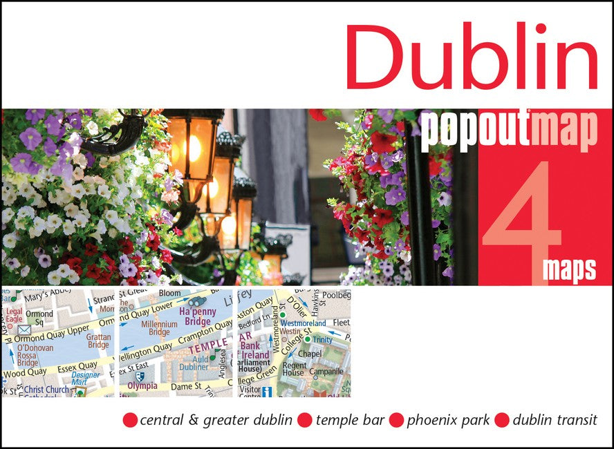 Dublin PopOut Map - pocket size, pop up map of Dublin city centre cover