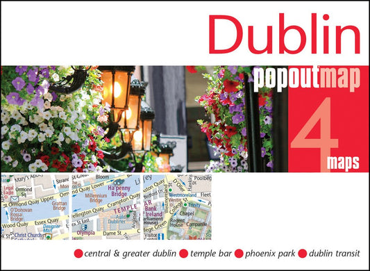Dublin PopOut Map - pocket size, pop up map of Dublin city centre cover