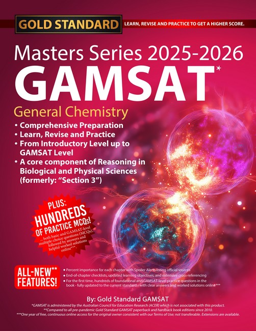 2025-2026 Masters Series GAMSAT General Chemistry Preparation by Gold Standard GAMSAT cover