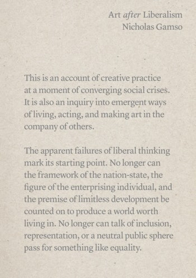 Art after Liberalism cover