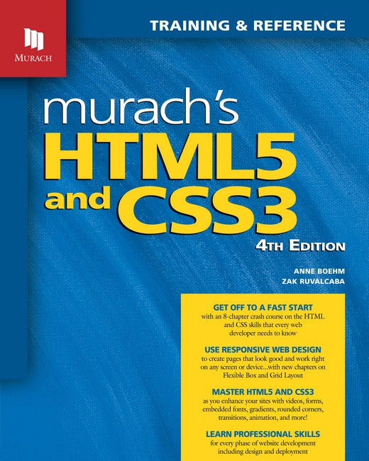 Murach's HTML5 and CSS3, 4th Edition cover