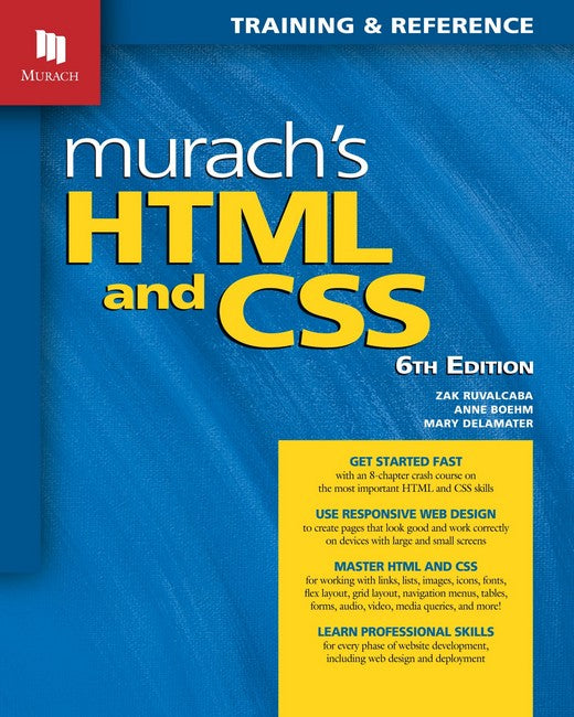 Murach's HTML and CSS (6th Edition) cover