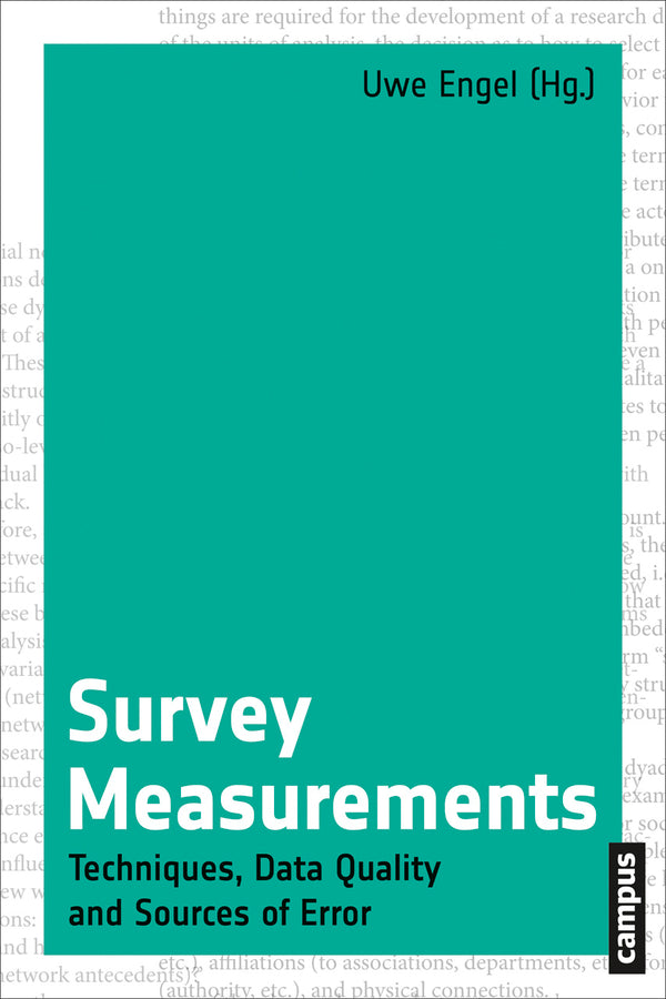 Survey Measurements: Techniques, Data Quality and Sources of Error cover