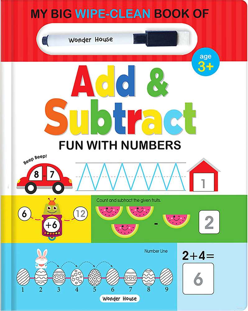 My Big Wipe And Clean Book of Add And Subtract for Kids book cover