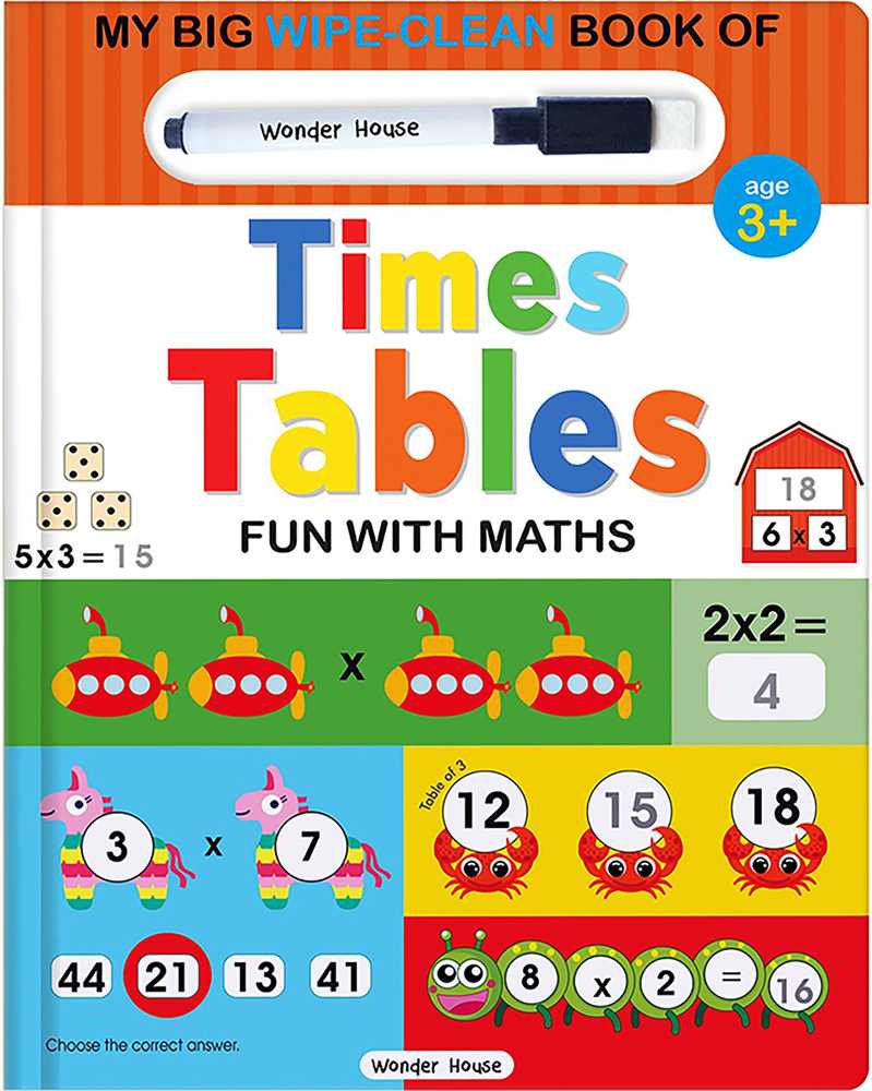 My Big Wipe And Clean Book of Times Tables for Kids book cover