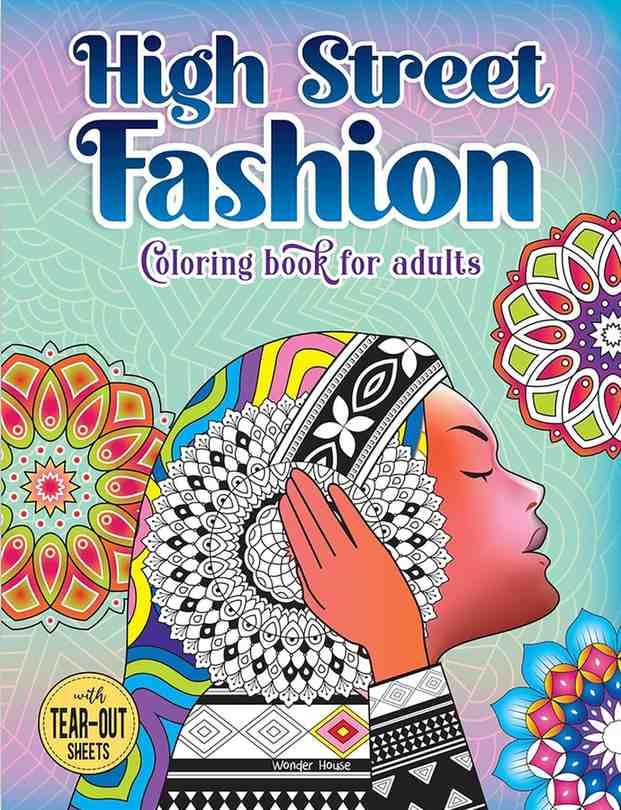 High Street Fashion Coloring book for adults book cover