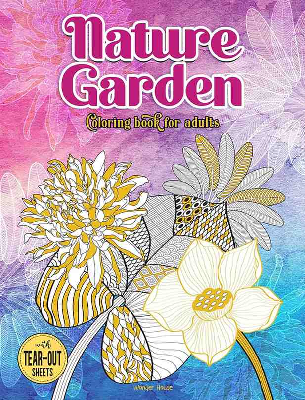 Nature Garden Coloring Book for Adults book cover