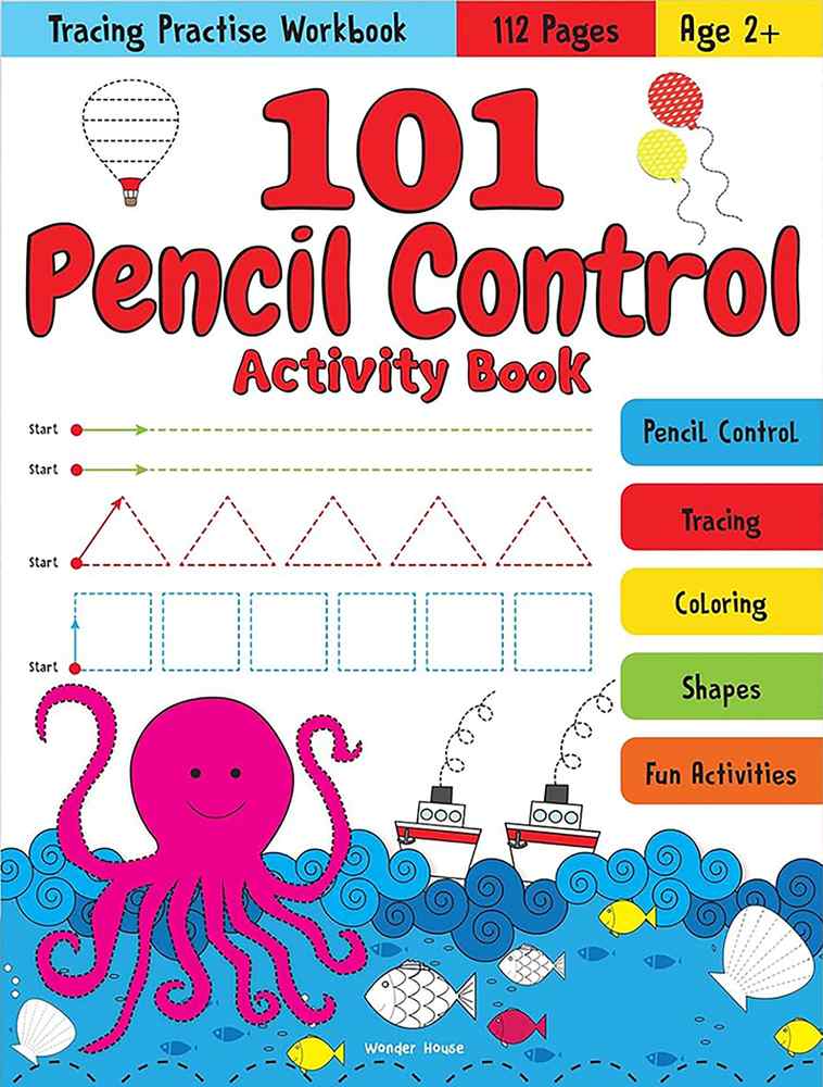 101 Pencil Control Activity Book For Kids book cover
