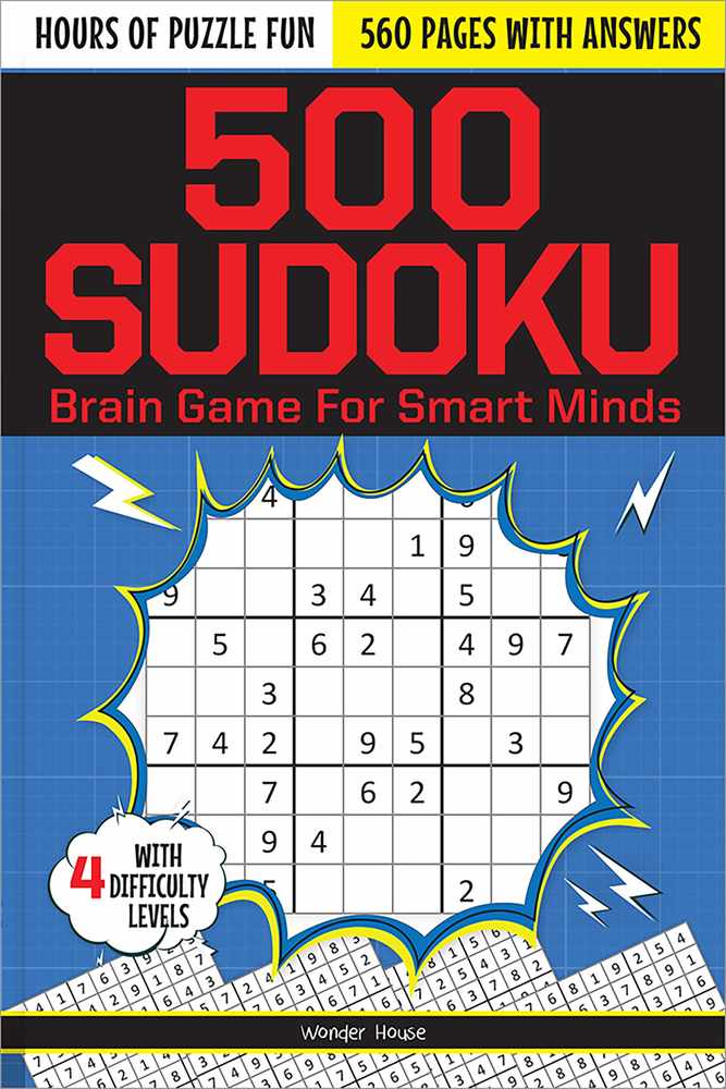500 Sudoku Brain Game For Smart Minds - 4 Difficult Levels For Hours Of Puzzle Fun book cover