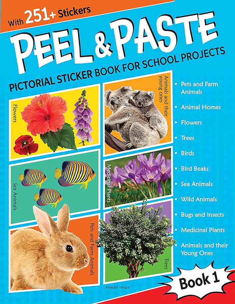 Peel & Paste - Pictorial Sticker Book For School Projects - Book 1 book cover