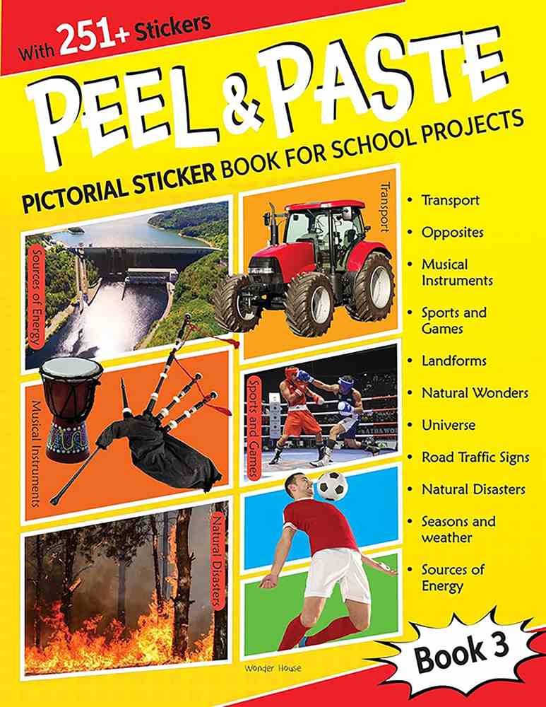 Peel & Paste - Pictorial Sticker Book For School Projects - Book 3 book cover