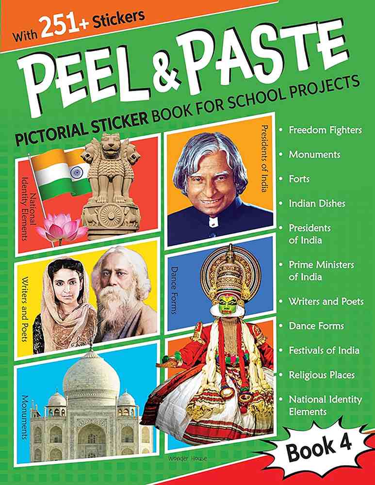 Peel & Paste - Pictorial Sticker Book For School Projects - Book 4 book cover