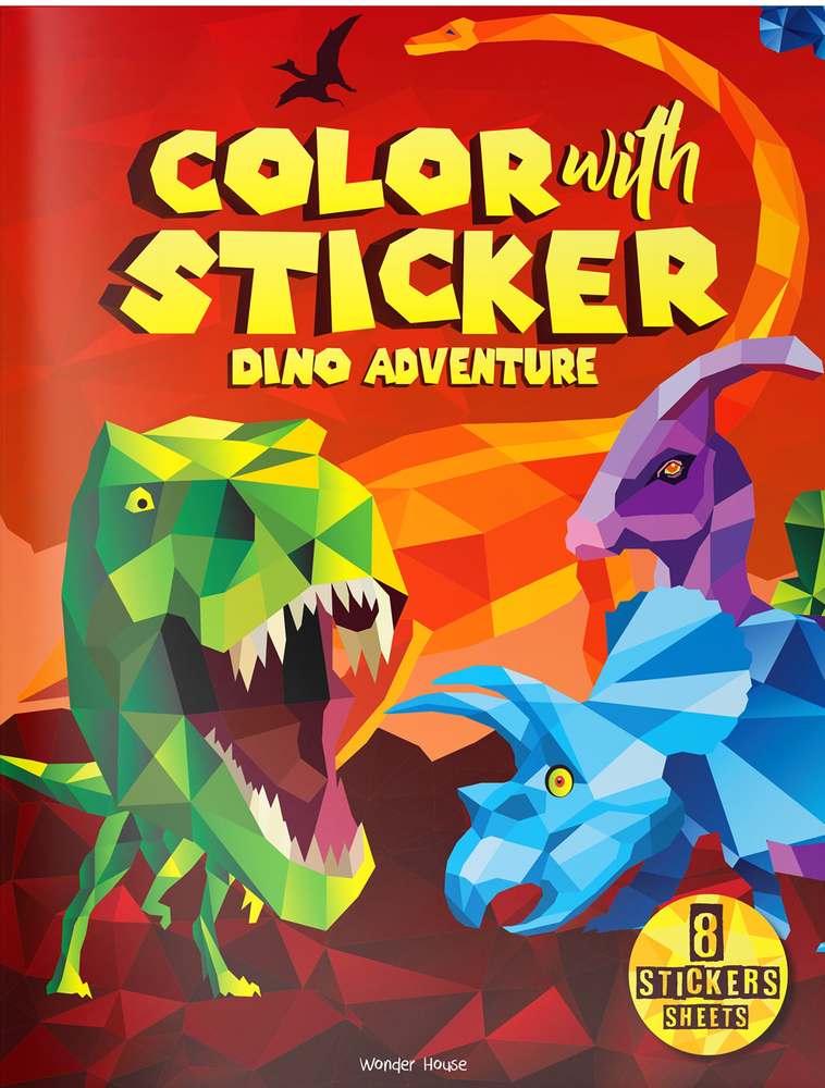 Color with Sticker: Dino Adventure book cover