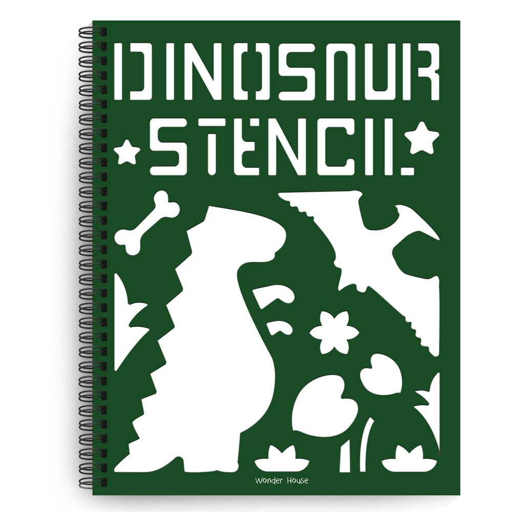Stencil Book: Dinosaur book cover